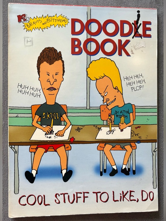 Other - MTV Beavis & Butthead Unused Doodle Doodie Book Cool Stuff to Like, Do
